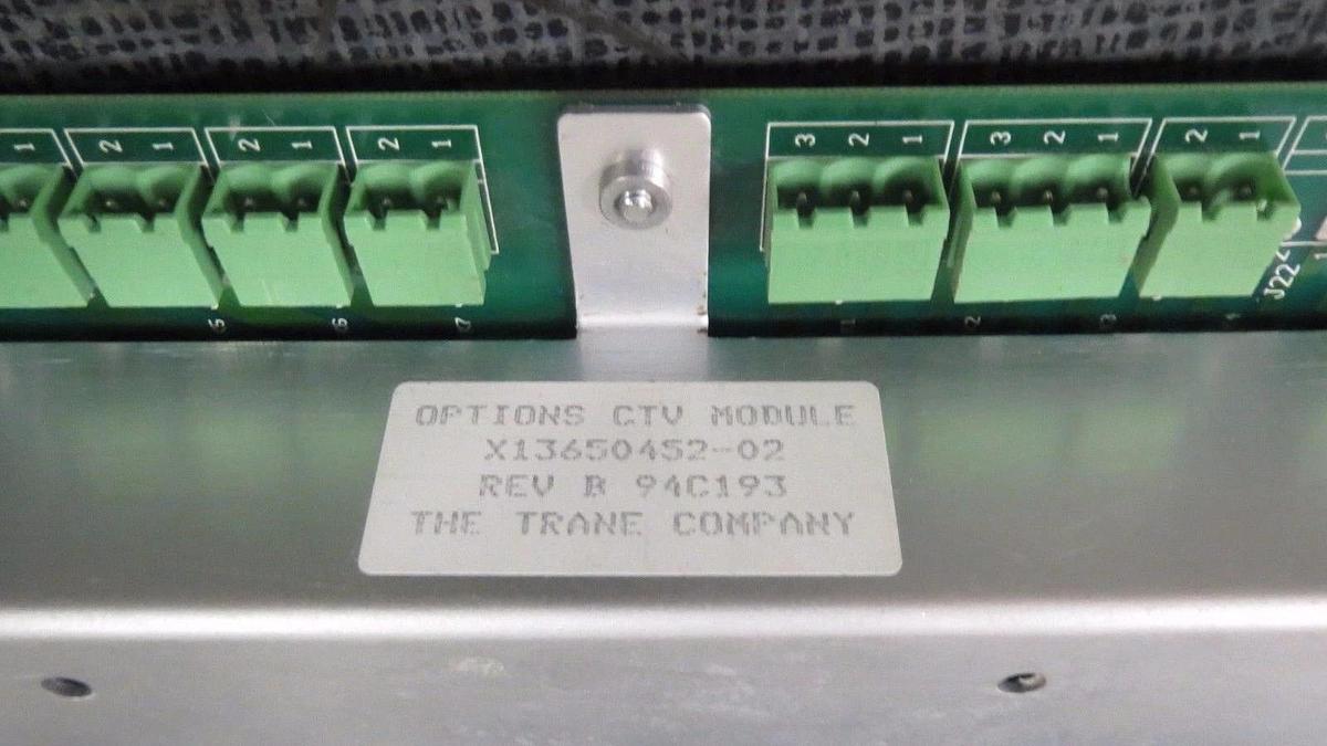 Used TRANE OPTIONS CTV MODULE X13650452-02 REV B **WARRANTY INCLUDED**