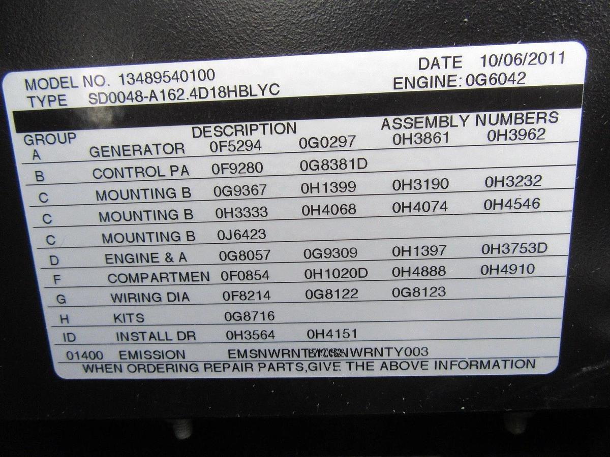 Used 48 KW DIESEL GENERATOR GENERAC 120/240 VOLT 393 HRS SOUND ENCLOSED VIDEO 50 KW