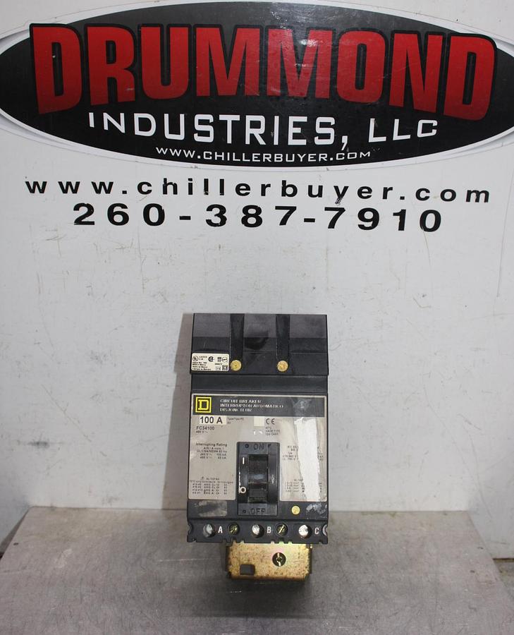 Used SQUARE D I-LINE CIRCUIT BREAKER FA34070 SERIES 2 70 AMP 480 VAC 3-POLE