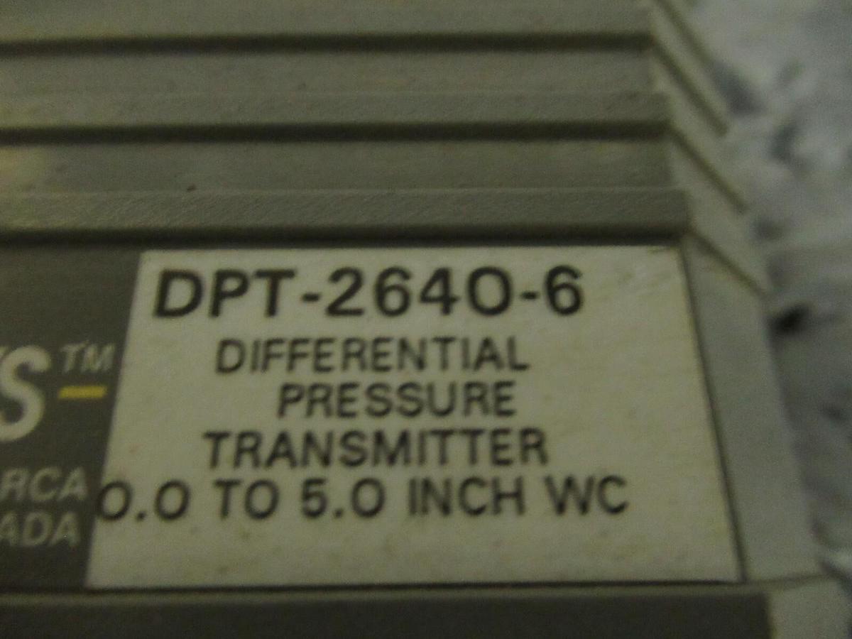 Used METASYS JOHNSON CONTROLS DPT-2640-6 DIFFERENTIAL PRESSURE TRANSMITTER RELAY