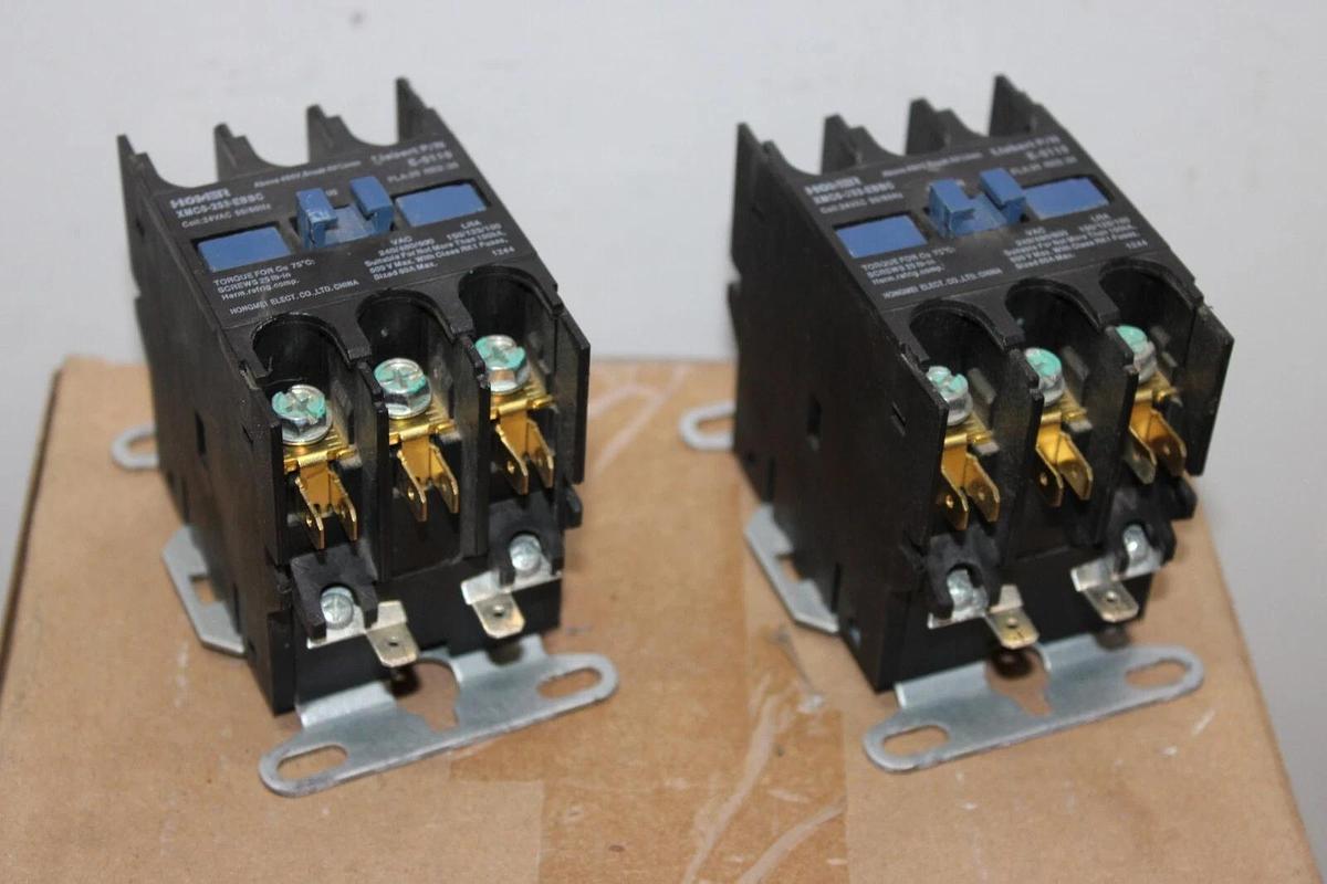 Used HOMER CONTACTOR XMC0-253-EBBC E-0110 25 AMP 600 VAC COIL: 24 VAC **LOT OF 2**