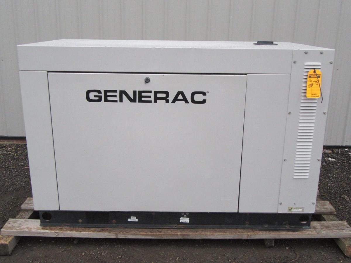 Used 30 KW GENERATOR GENERAC NATURAL GAS LP PROPANE 120/240V 1 PH SG030 66 HRS VIDEO