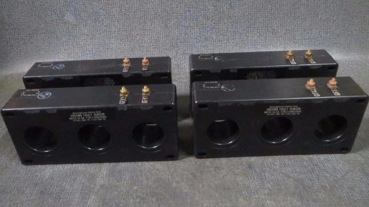 Used WESTINGHOUSE GROUND FAULT SENSOR (1) 50:5A / 50-400 Hz / 600 V MODEL: 2149A32H05
