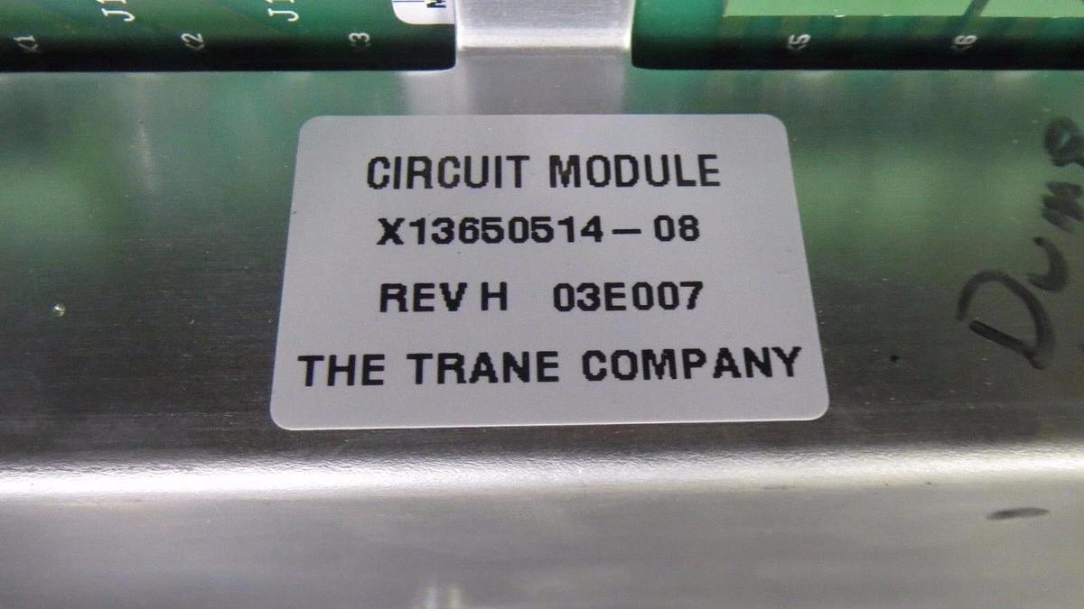 Used TRANE CIRCUIT MODULE MODEL/REVISION: X13650514-08 REV H **WARRANTY INCLUDED**