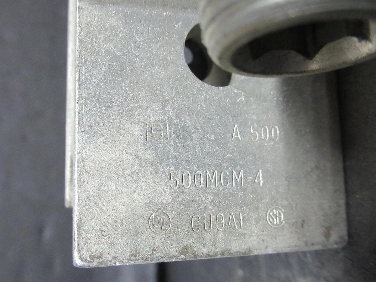 Used (2 QTY) SQUARE D A500 1 BARREL MECHANICAL FUSE CLIP CONNECTOR LUG BUS TAP LINK