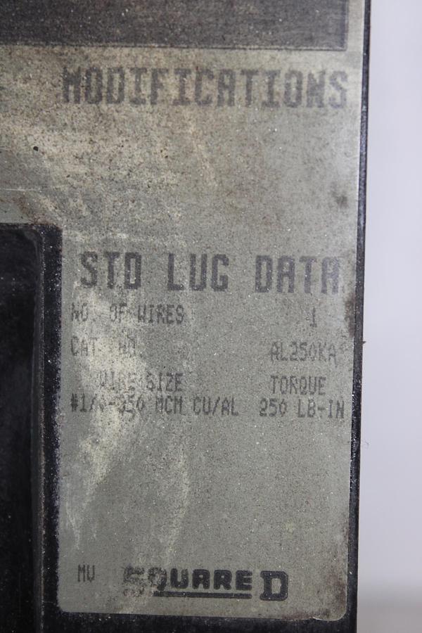 Used SQUARE D I-LINE CIRCUIT BREAKER KC34200 200 AMP 480 VAC 3-POLE