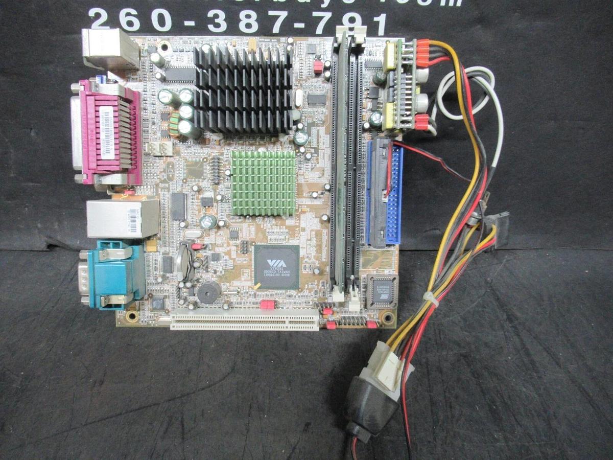 Used VIA TECHNOLOGIES MOTHERBOARD EPIA-5000AG REV. E 13H016100 **WARRANTY**
