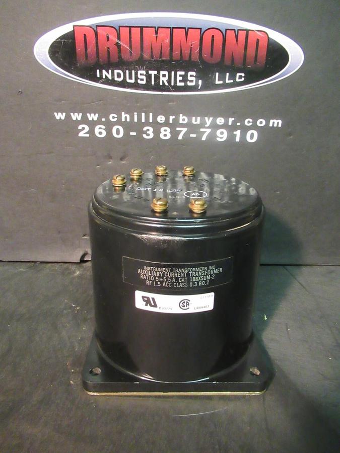Used INSTRUMENT TRANSFORMERS 188XSUM-2 AUXILIARY CURRENT TRANSFORMER RATIO 5+5:5 AMP