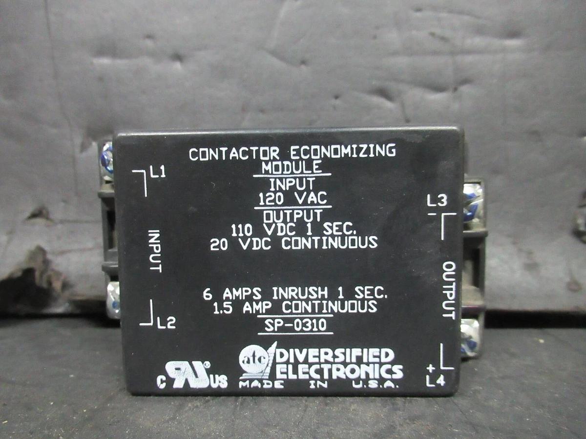 Used ATC DIVERSIFIED ELECTRONICS RELAY BLOCK SP-0310 120 VAC 6 AMP 110 VDC