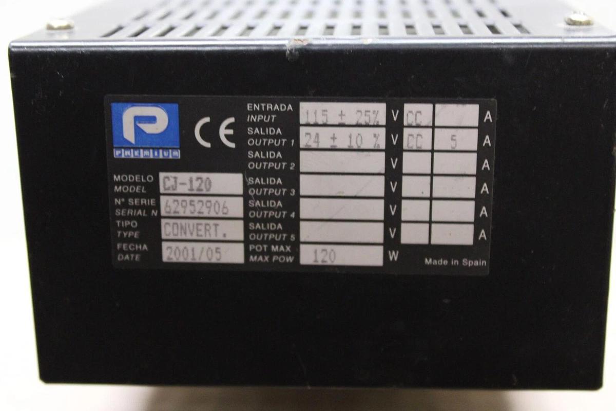 Used PREMIUM S.A. DC TO DC CONVERTER CJ-120 115 VDC TO 24 VDC **WARRANTY**