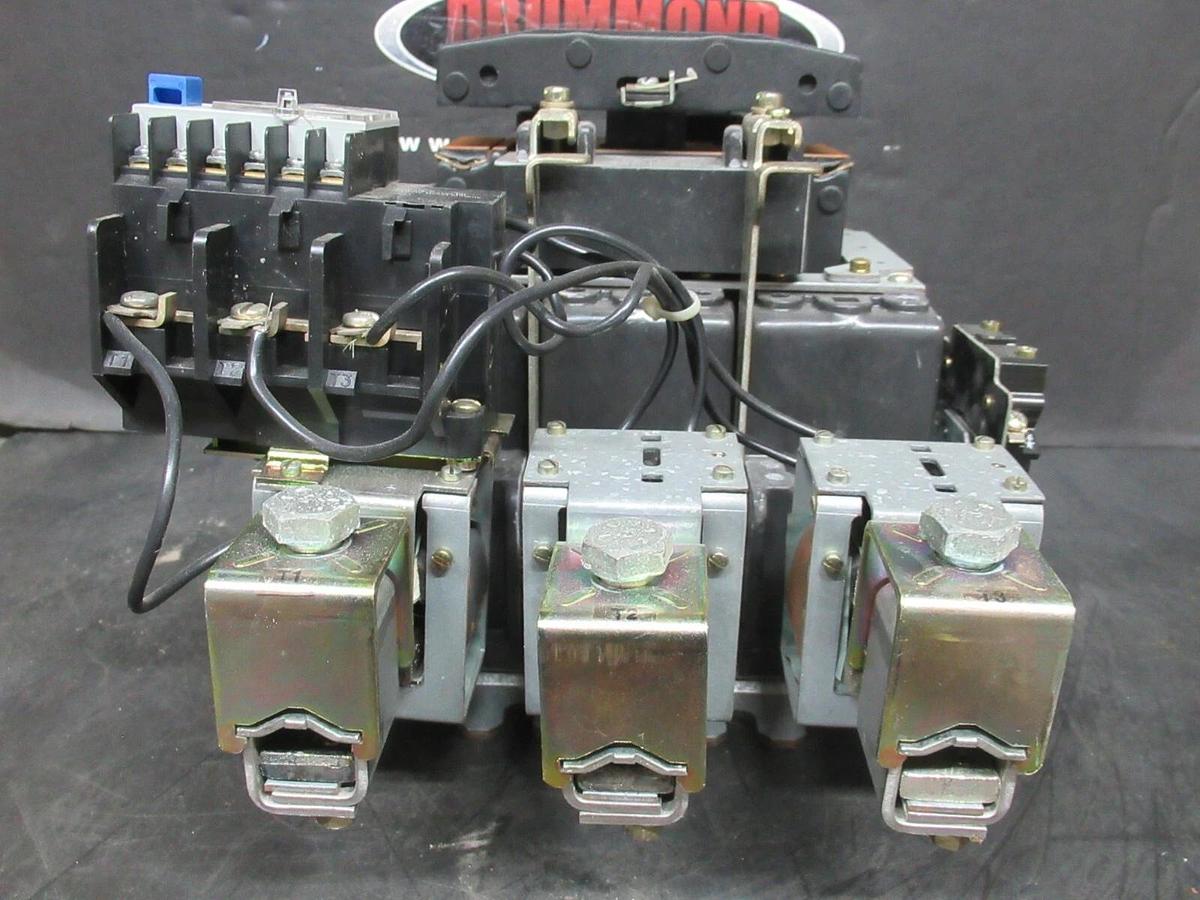 Used GE NEMA 5 STARTER CR306GXQ004BJH 600 VAC 270 AMP 200 HP 3-PHASE W/ CR324GXQS