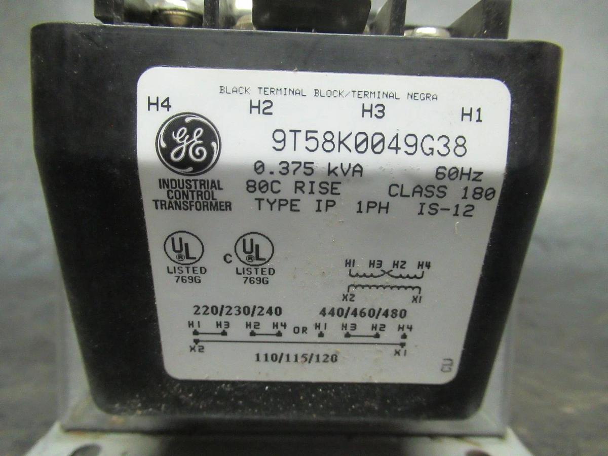 Used CUTLER HAMMER 9T58K0049G38 375VA 60HZ 480V **WARRANTY INCLUDED**