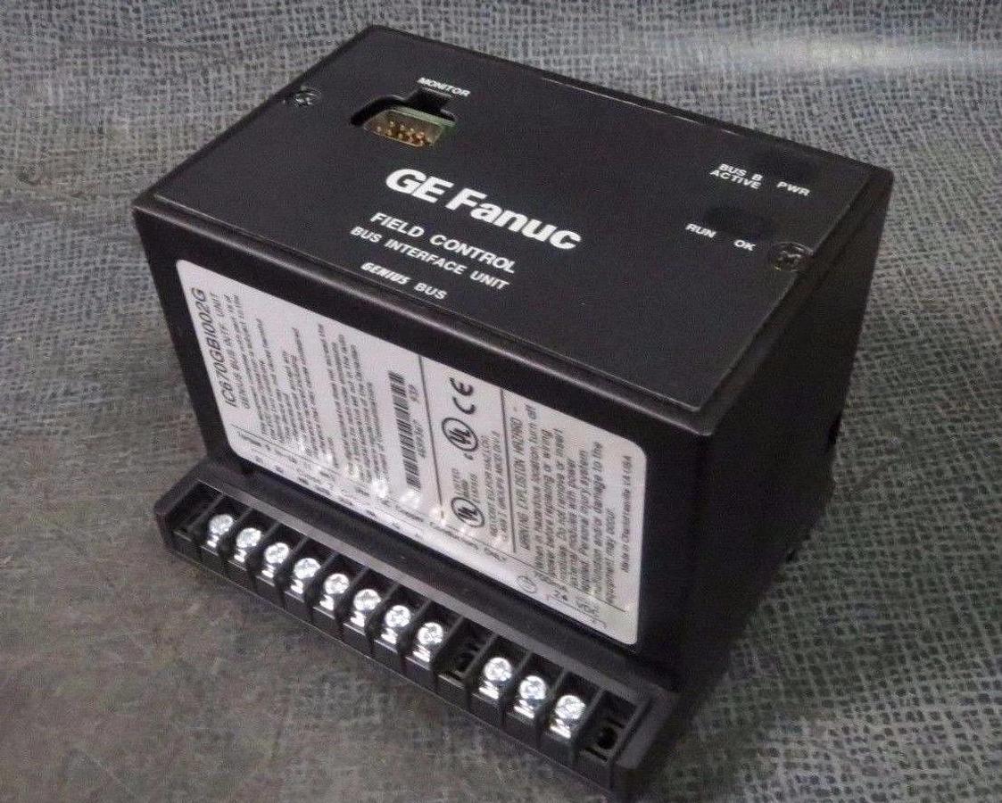 Used GE FANUC FIELD CONTROL GENIUS BUS INTERFACE WITH BASE  MODEL: IC670GBI002G