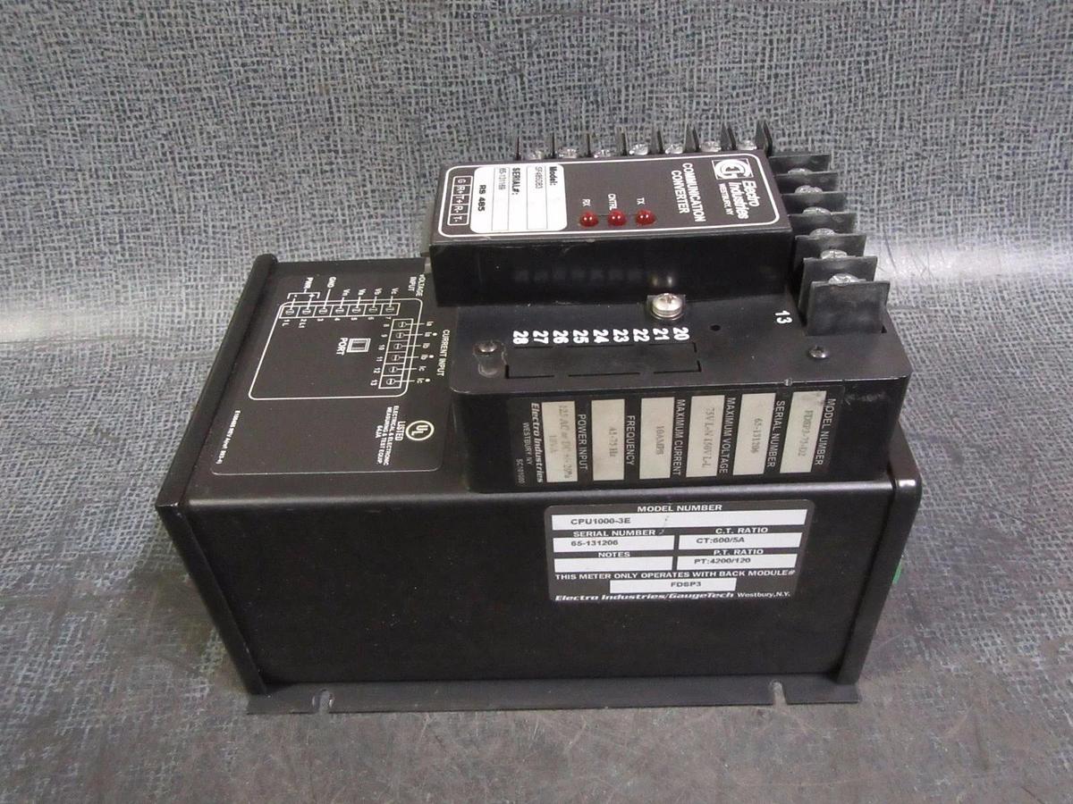 Used ELECTRO INDUSTRIES FUTURA + SERIES CPU1000 MULTIFUNCTION POWER 600/5A