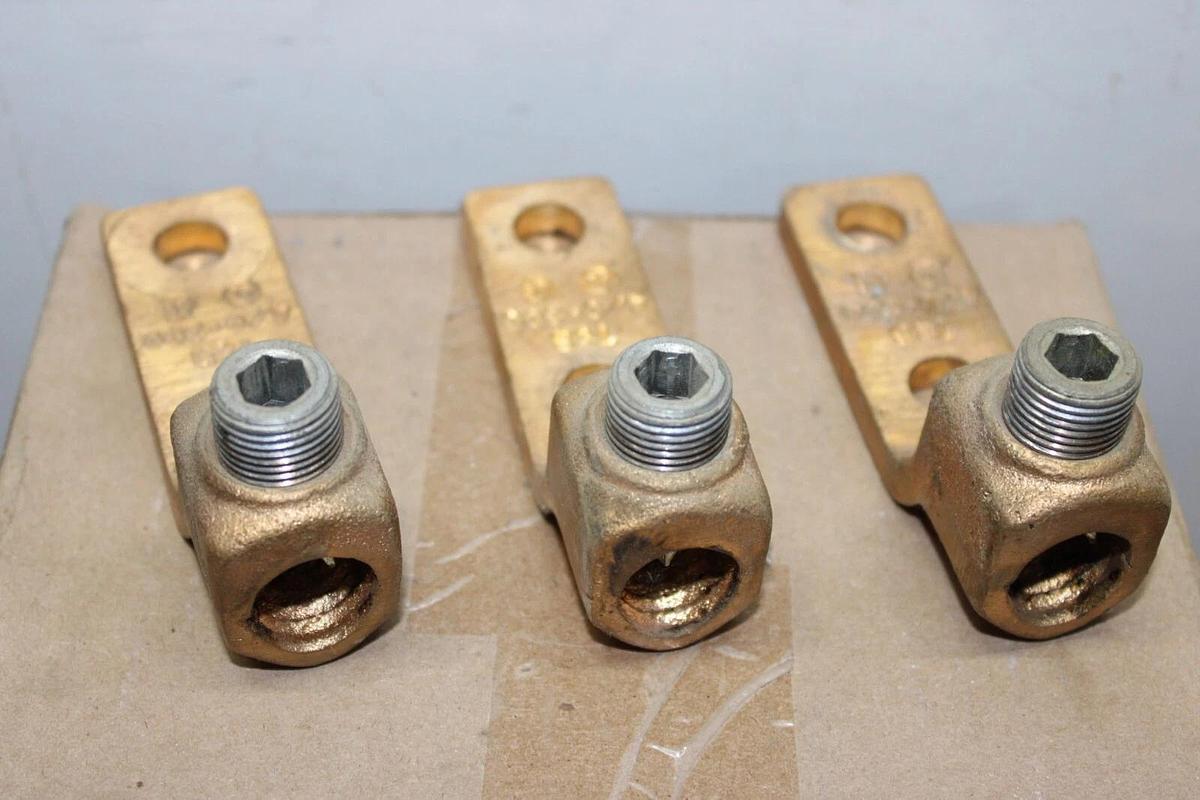 Used LOT OF 3 T&B COPPER TERMINAL LUG 4/0-300 MCM WIRE **WARRANTY**