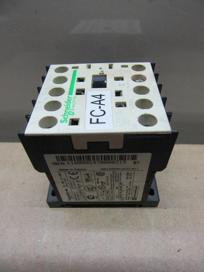 Used LOT OF 5 SCHNEIDER CONTACTOR LC1K06-10B7 600 VOLT 15 AMP 3-PHASE COIL: 24 VOLT