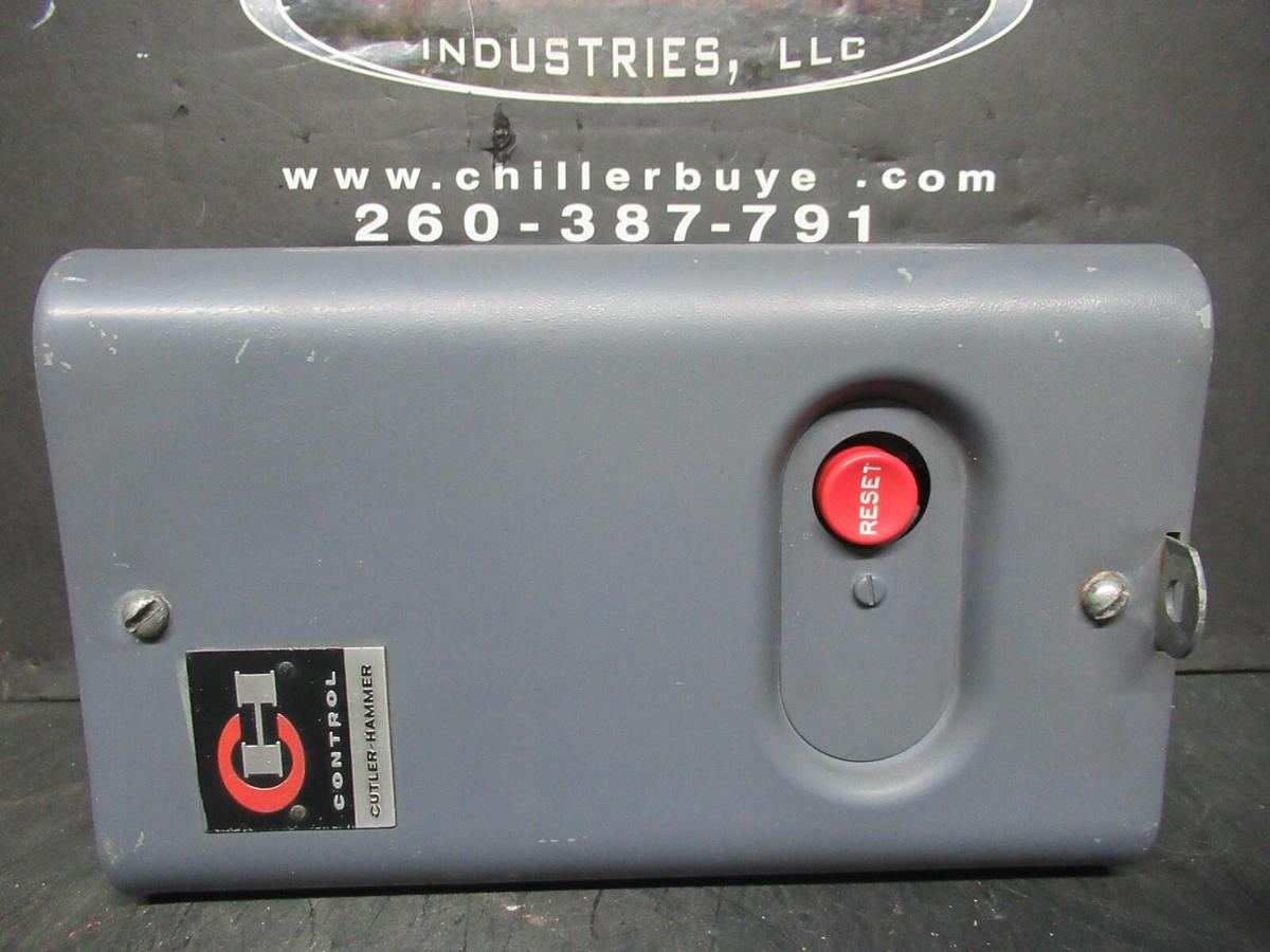 Used ENCLOSED CUTLER HAMMER STARTER FOR AC UNIT 9586H7132B 30 AMP 600 VAC 4-POLE