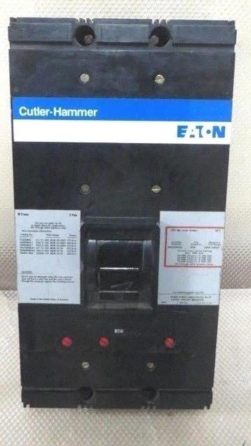 Used CUTLER HAMMER MH BREAKER 800 AMP 600 VAC 3 POLE W/ 800 AMP TRIP MODEL MH360800A