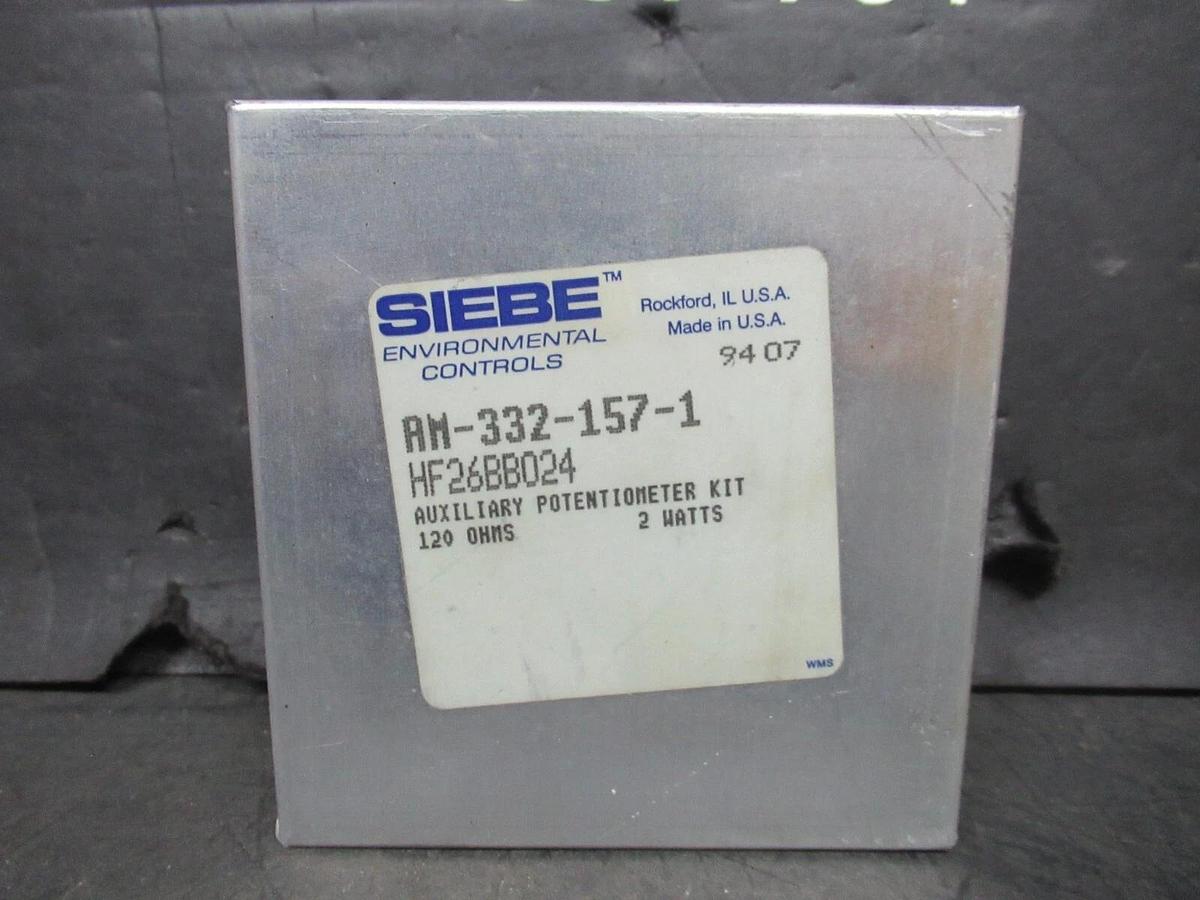 Used SIEBE ENVIROMENTAL CONTROLS AUXILIARY POTENTIOMETER KIT AM-332-157-1 120 OHM 2 W