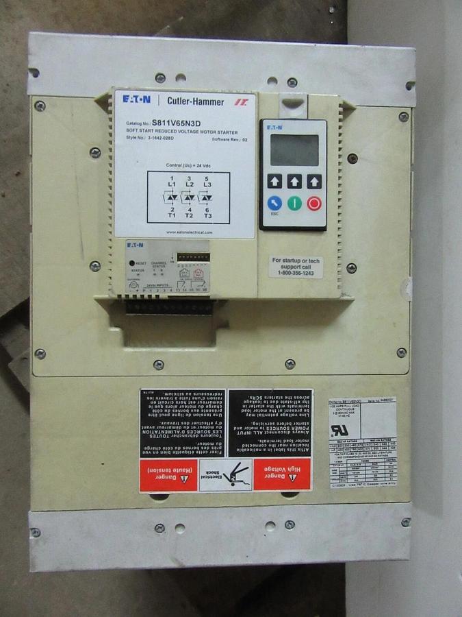 Used 1125 AMP CONTINUOUS EATON CUTLER HAMMER REDUCED VOLTAGE SOFT STARTER S811V65N3D