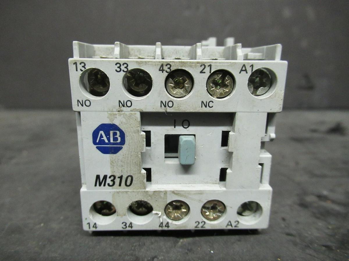 Used ALLEN BRADLEY CONTACTOR 700DC-M310* SER. A 600 VAC 5 AMP 20 HP 24 VDC COIL
