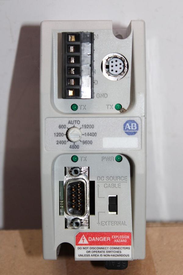 Used ALLEN BRADLEY ADVANCED INTERFACE CONVERTER 1761-NET-AIC REV. A 24 VDC 120 mA