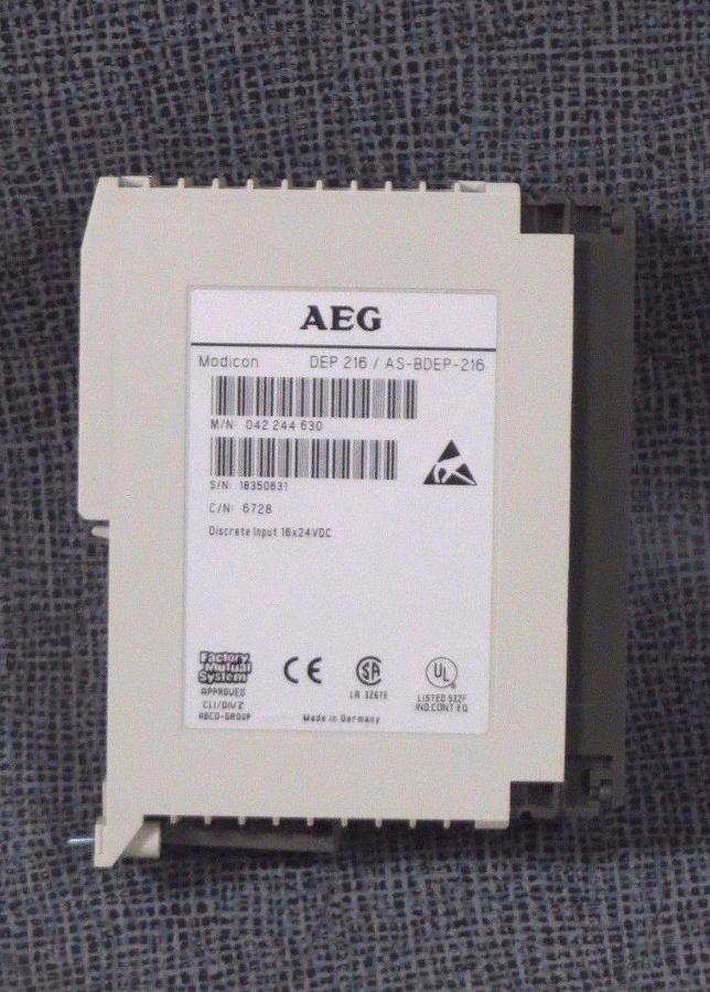 Used AEG MODICON DEP 216 DISCRETE INPUT MODULE MODEL: AS-BDEP-216 **WARRANTY**
