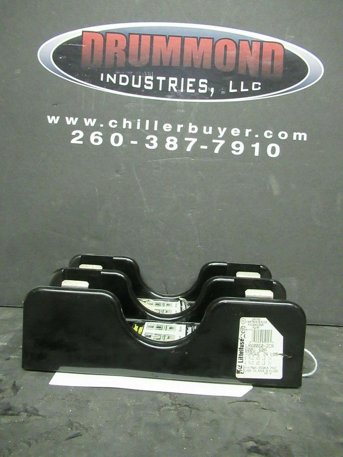 Used LITTELFUSE FUSE LUG SET LR60060-2CR 600 VOLTS 60 AMP **WARRANTY INCLUDED!**