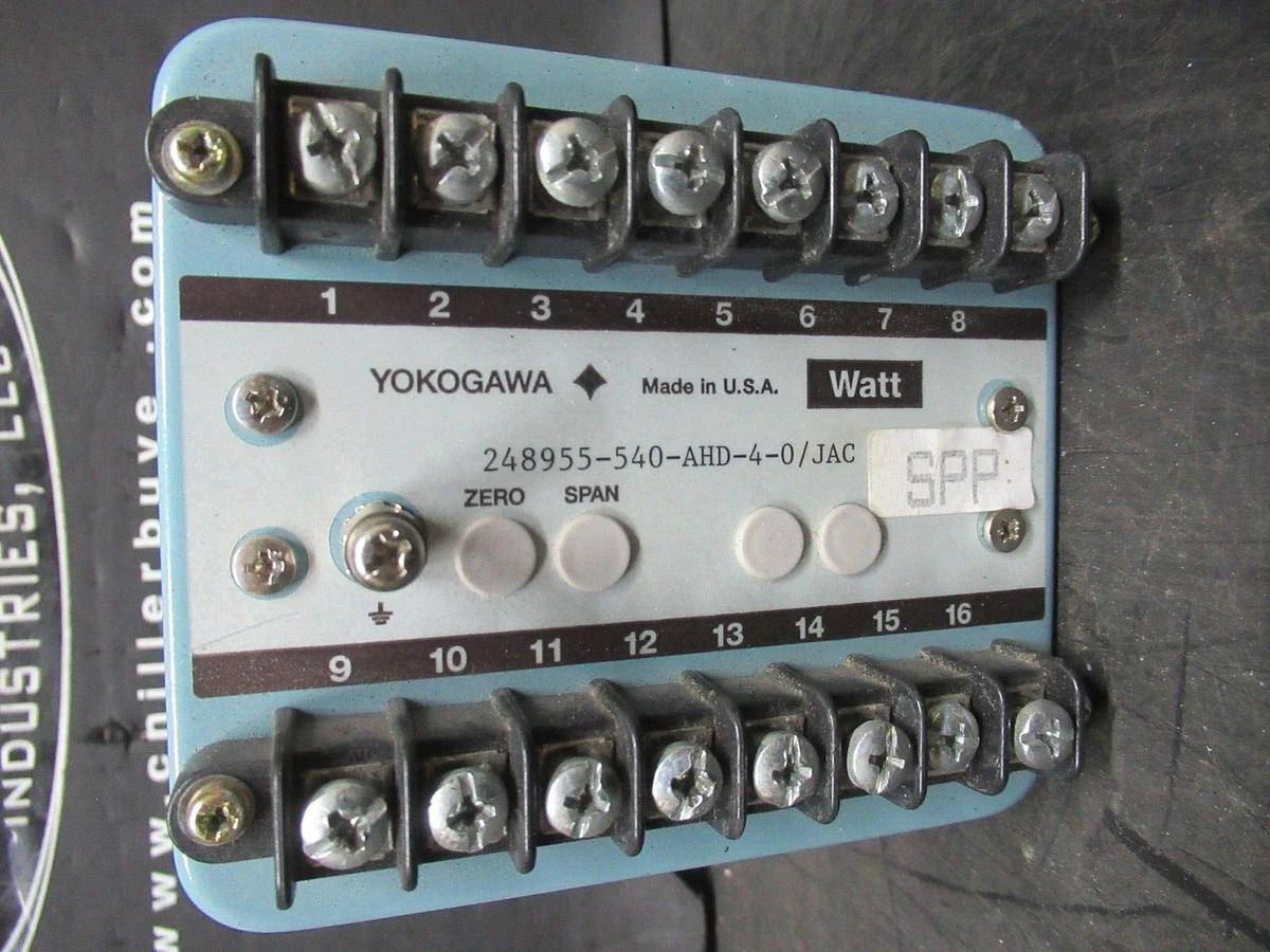 Used YOKOGAWA JUXTA WATT TRANSDUCER 248955-540-AHD-4-0/JAC 120V 5A 3-PHASE 4-WIRE