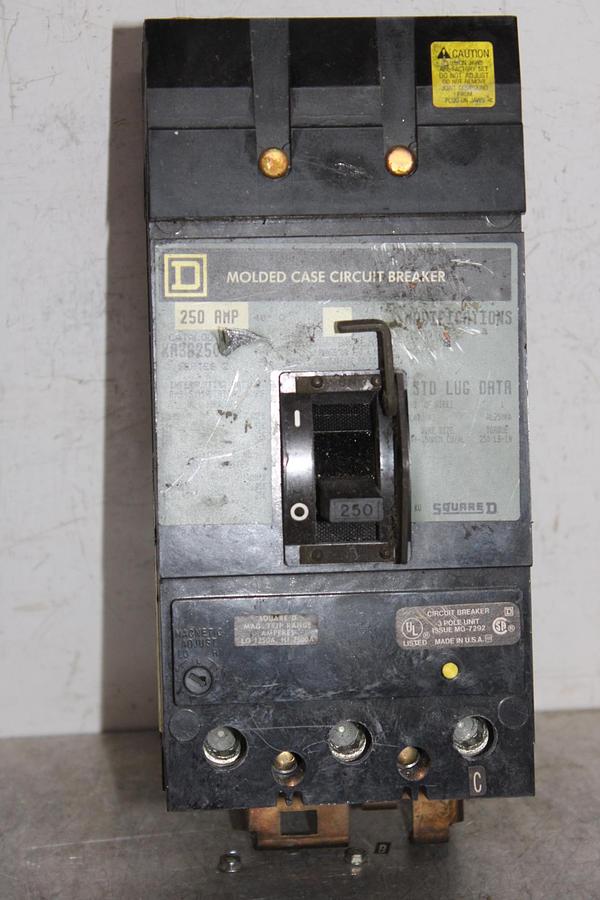 Used SQUARE D I-LINE CIRCUIT BREAKER KA36150 150 AMP 600 VAC 3-POLE