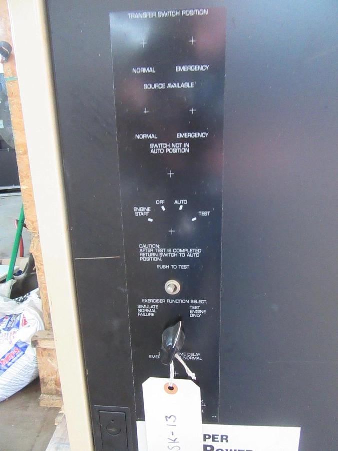 Used 400 AMP KOHLER ASCO ATS AUTOMATIC TRANSFER SWITCH K-164231-400 240 V 1 PH