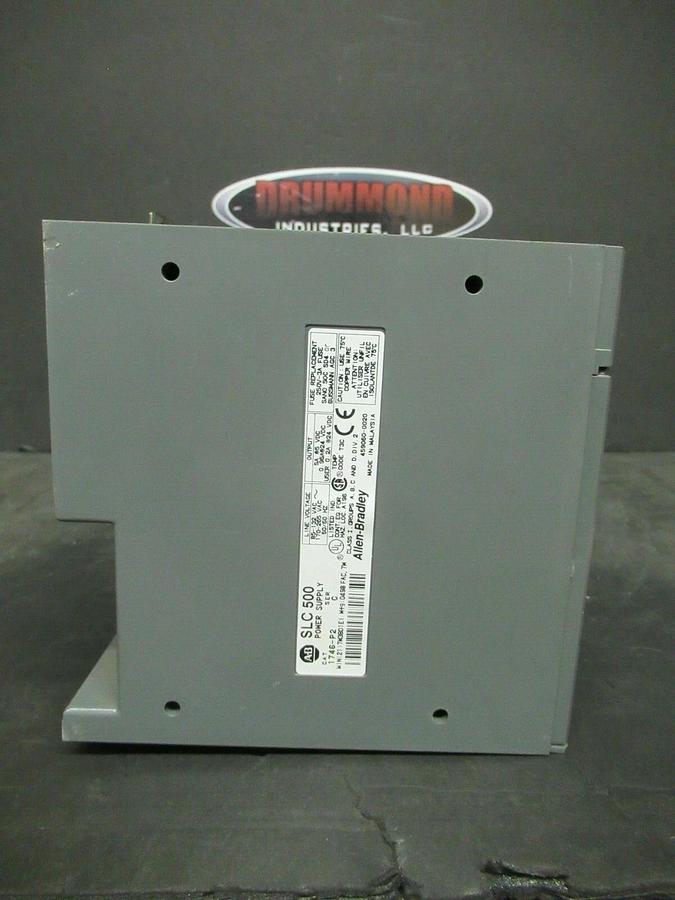 Used ALLEN BRADLEY SLC 500 POWER SUPPLY 1746-P2 SER. C W/ 1746-A10 SER.B 10 SLOT RACK