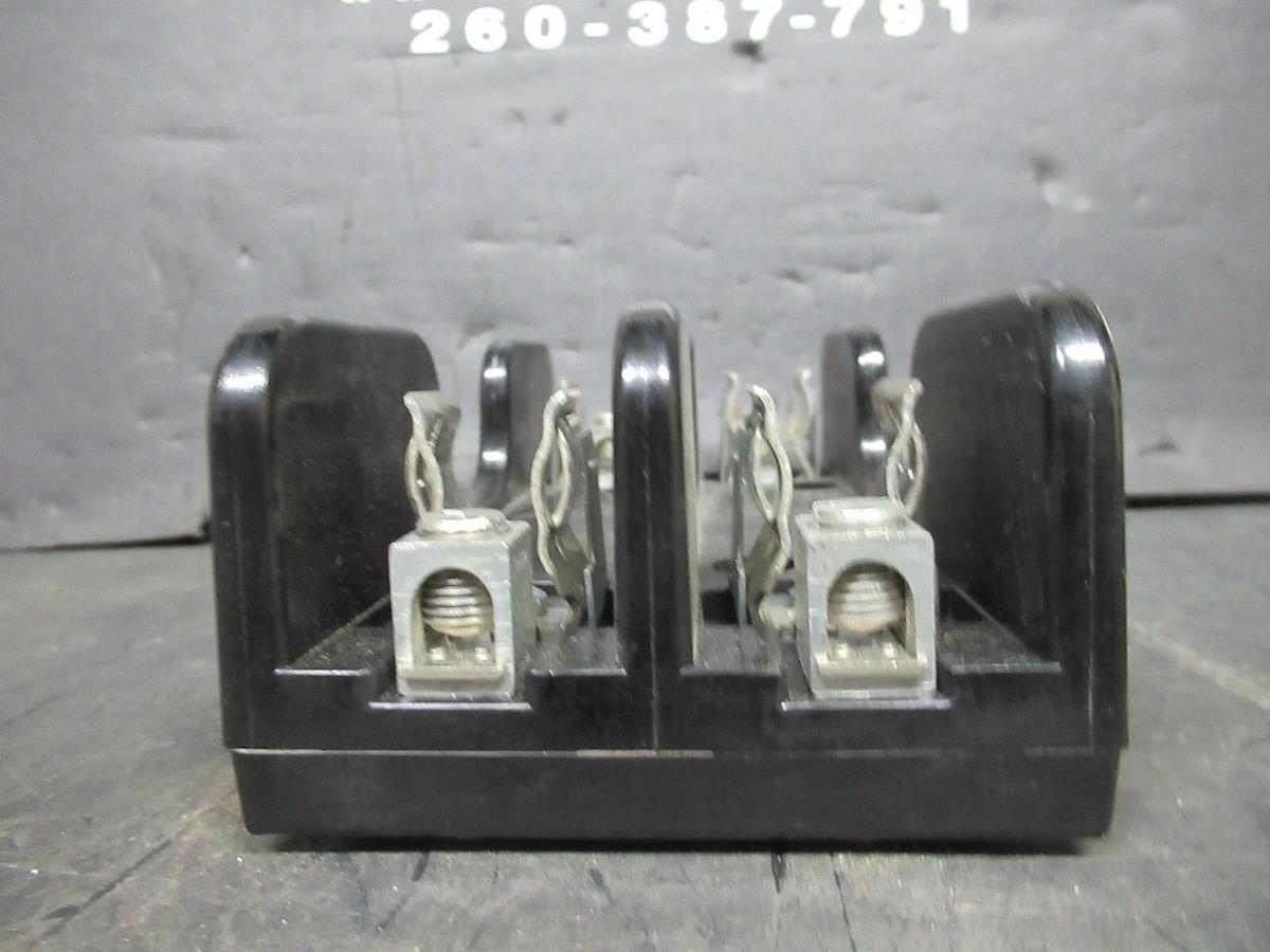 Used GOULD SHAWMUT 2-POLE FUSE HOLDER 600 VOLT 30 AMP FOR H OR K TYPE FUSES
