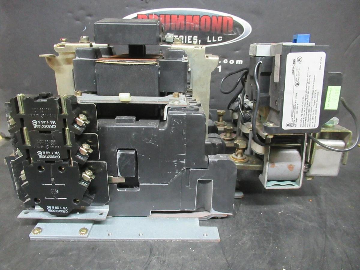 Used GE NEMA 5 STARTER CR306GXQ004BJH 600 VAC 270 AMP 200 HP 3-PHASE W/ CR324GXQS