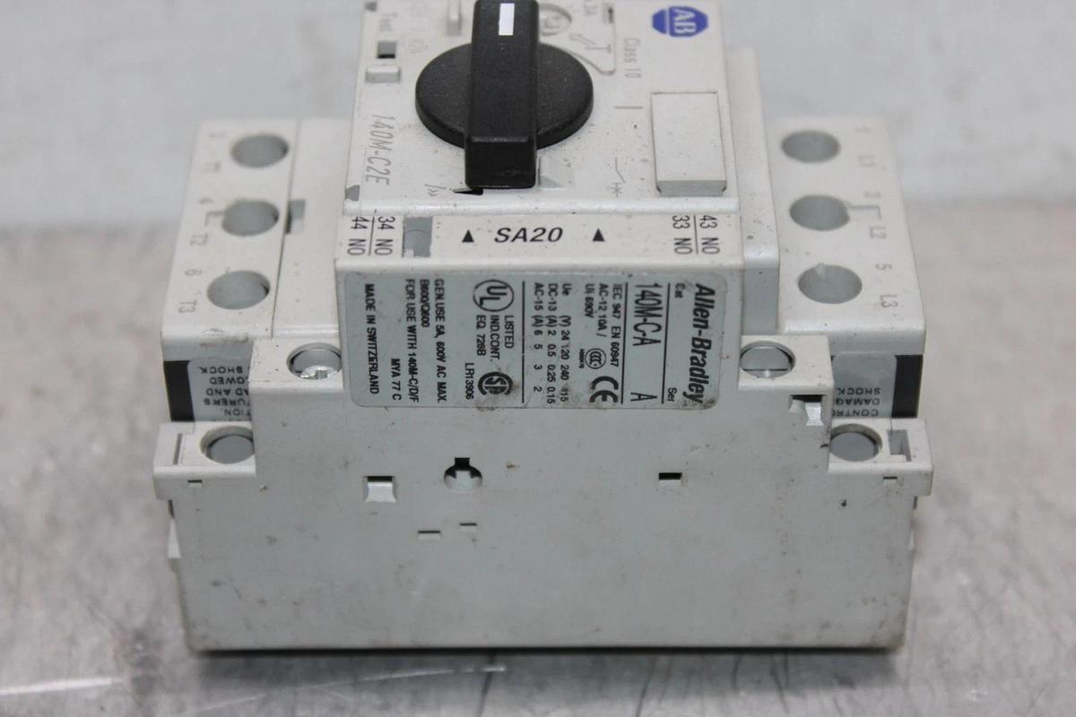 Used ALLEN BRADLEY MANUAL MOTOR STARTER 140M-C2E-B63 600 VAC 3-POLE 4 TO 6.3 AMP
