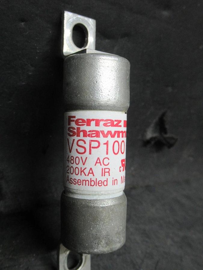 Used FERRAZ SHAWMUT FUSE VSP100 480 VAC 200 KA-IR **WARRANTY INCLUDED**