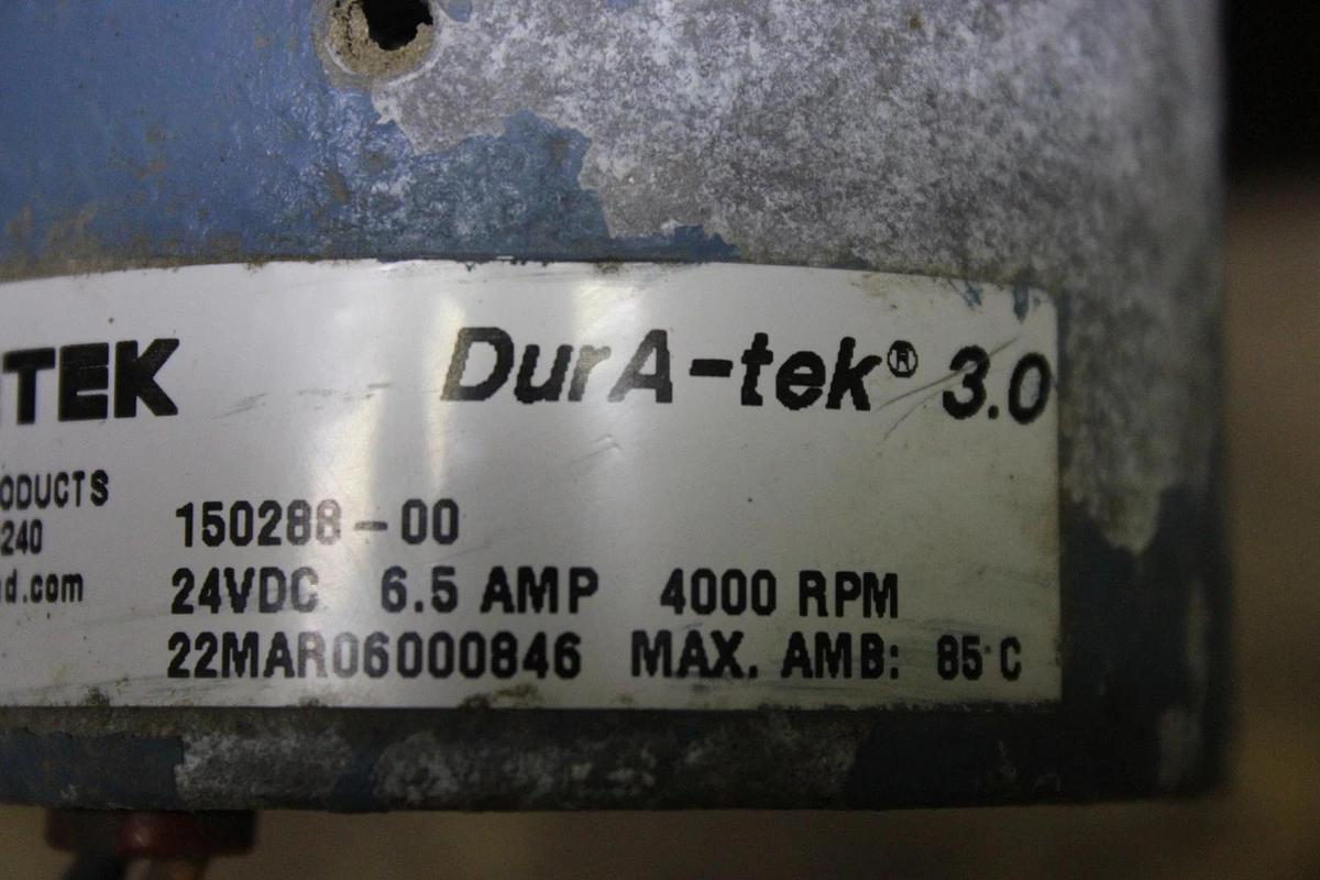 Used AMETEK DURA-TEK 3.0 ROTRON REGENATIVE BLOWER 081318 24 VDC 0.25 HP 6.5A 4000 RPM