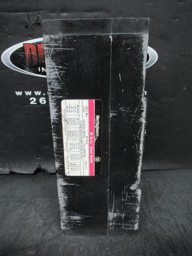 Used WESTINGHOUSE AB DE-ION BREAKER KA3225F 150 AMP TRIP 600 VAC 3-POLE 459D971G02