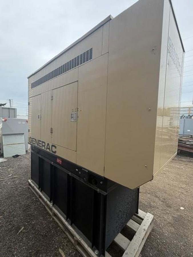 Used 60 KW DIESEL GENERATOR GENERAC 120/240 VOLT ONLY 252 HRS SOUND ENCLOSED VIDEO