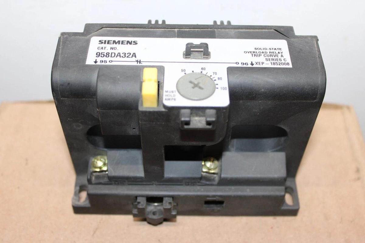 Used SIEMENS SOLID STATE OVERLOAD RELAY 958DA32A 50-100 AMP **WARRANTY**