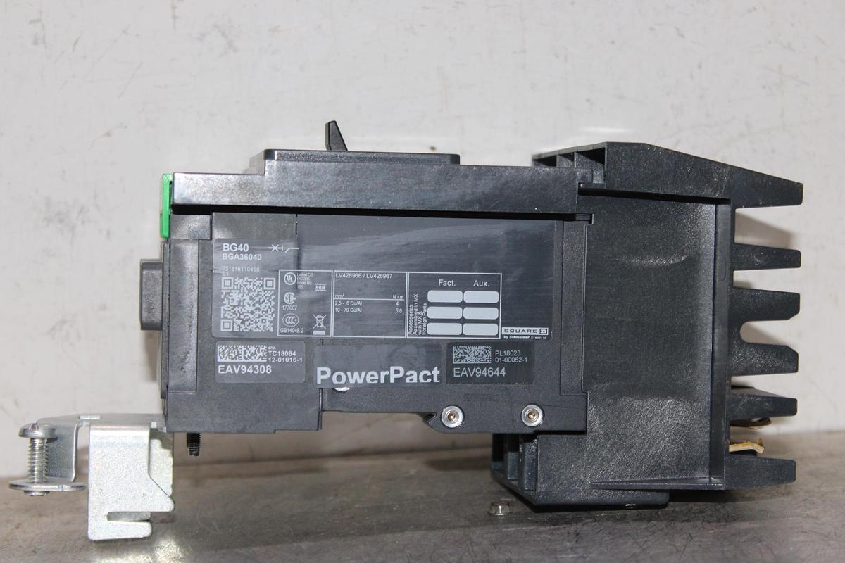 Used SQUARE D POWERPACT I-LINE CIRCUIT BREAKER BGA36030 30 AMP 600 VAC 3-POLE