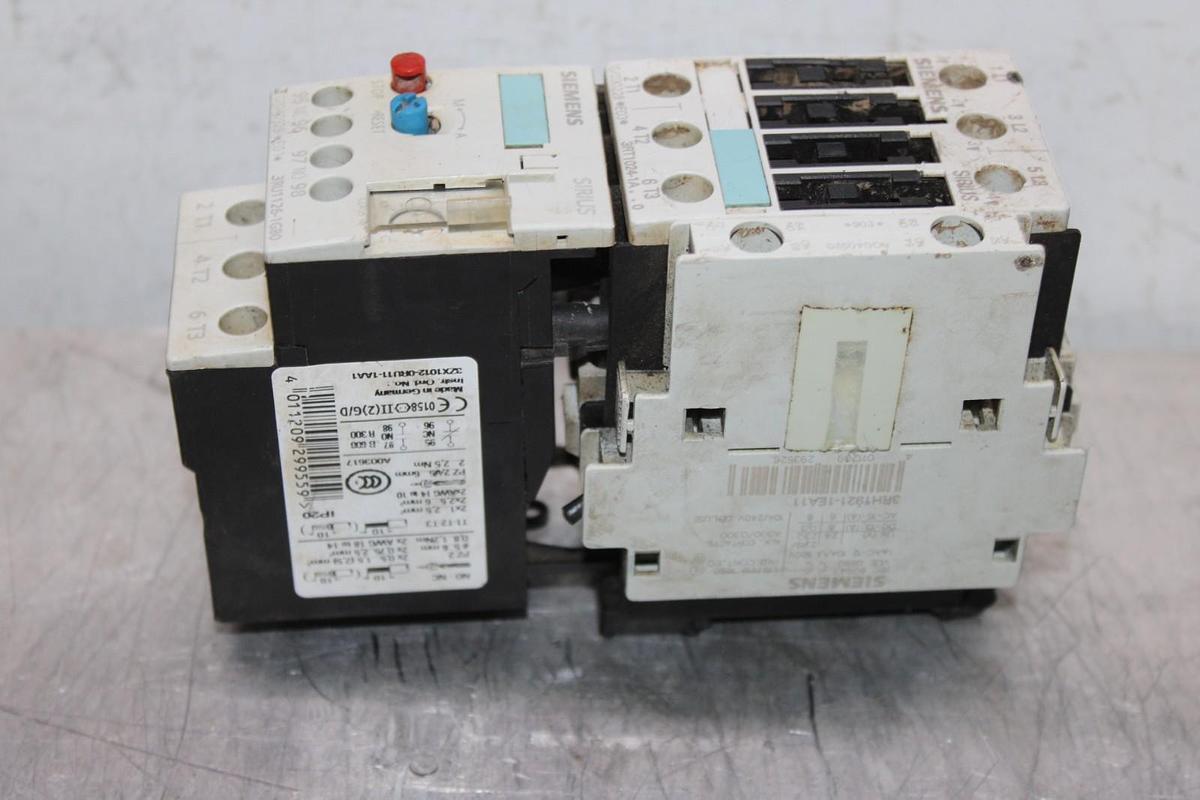 Used SIEMENS SIRIUS STARTER 3RT1024-1A..0 600 VOLT 35 AMP 10 HP W/ 3RU1126-1GB0