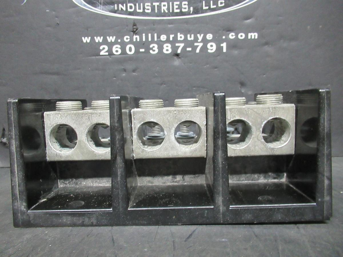 Used MARATHON DISTRIBUTION BLOCK 1453599 600 VOLT 380 AMP COPPER 310 AMP ALUMINIUM