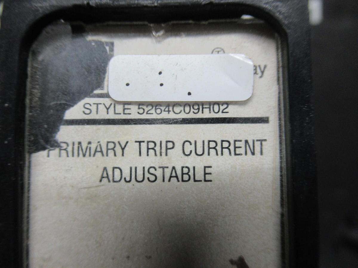 Used CUTLER-HAMMER GROUNDGARD RELAY 5264C09H02 250 VAC 10 AMP 60 HZ CLASS 1