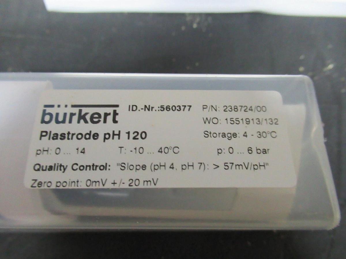 NEW SURPLUS BURKERT PLASTRODE-PH-120 NEUTRINO ELECTRODE 238724/00 00562192