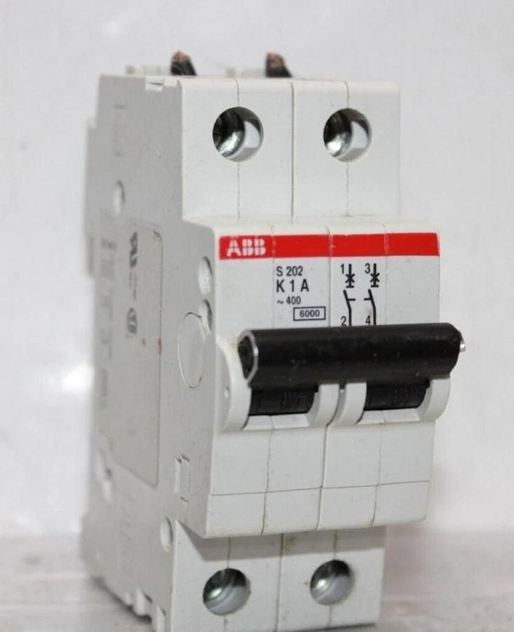Used ABB CIRCUIT BREAKER S202-K1 277/480 VAC 2-POLE **WARRANTY INCLUDED**