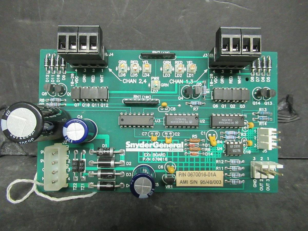 SNYDER GENERAL EXV CIRCUIT BOARD 0670016-01A **WARRANTY INCLUDED!**