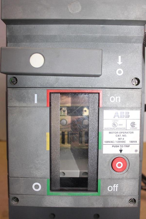 Used ABB CIRCUIT BREAKER SACE S7 1200 AMP 3-POLE W/ M7-4 MOTOR OPERATOR