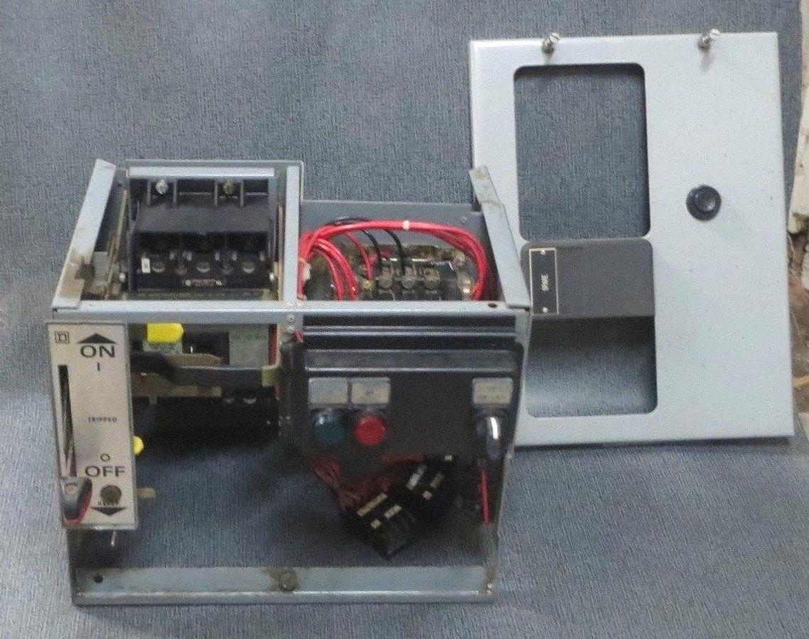 Used SQUARE D 12" MCC BUCKET 480 VAC 15 AMP FAP BREAKER WITH NEMA SIZE 1 STARTER