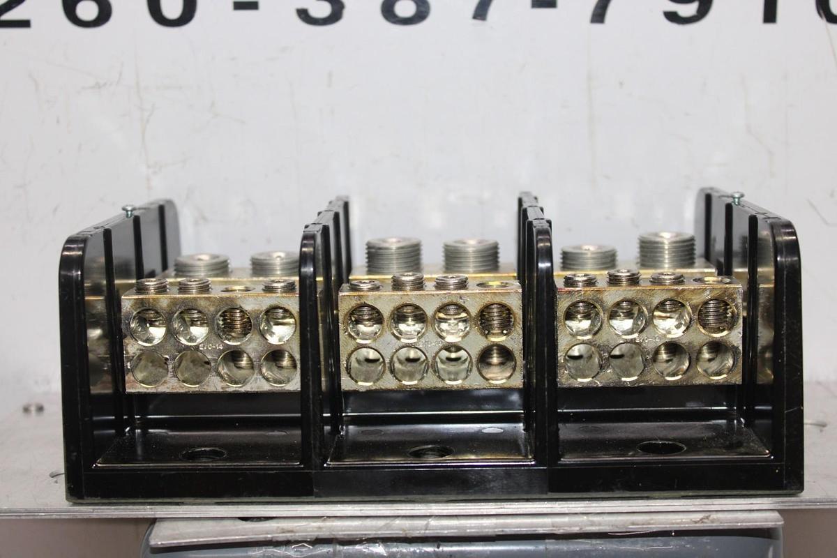 Used SQUARE D WIRE TERMINAL BLOCK 9080-LBC365208 760 AMP 600 VOLT CU WIRE ONLY